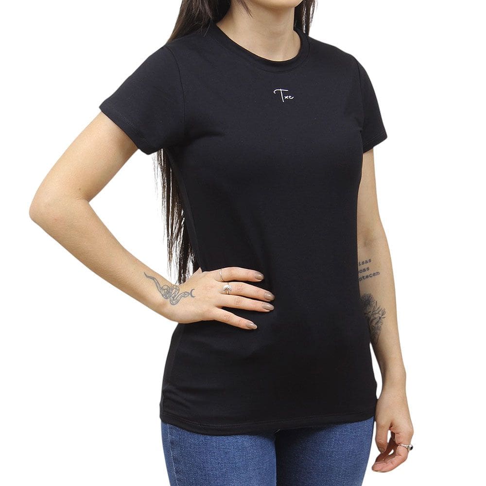 Camiseta Feminina Preta TXC 38213