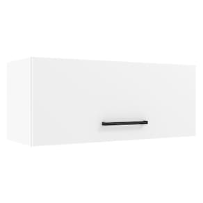 Armário Aéreo 80Cm 1 Porta Basculante Branco Branco