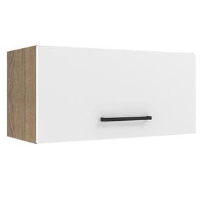 Armário Aéreo De Cozinha 70 Cm 1 Porta Rustic/Branco