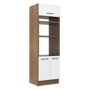 Torre Quente 70 Cm 3 Portas Rustic/branco Rustic/branco