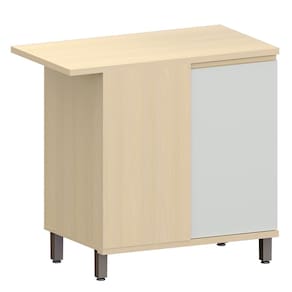 Balcão Canto Reto para Cozinha 1 Porta MDP/MDF Aurora
