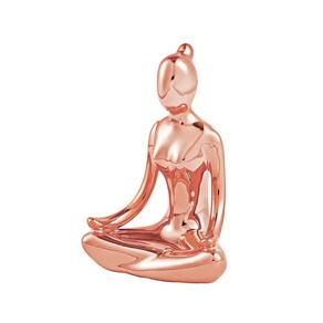 Escultura de Yoga em Porcelana 1 Rose Gran Belo