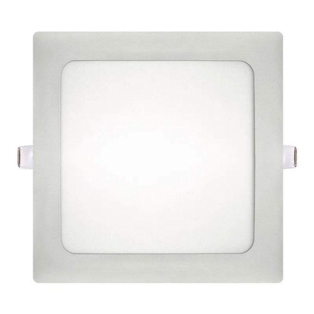 Painel Led Embutir 12w Quadrado Branco Frio Bivolt
