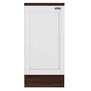 Balcão Com Tampo 41 Cm 1 Porta Unna Nogueira E Branco