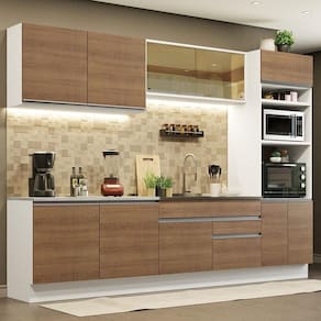 Cozinha Completa 310001 Com Armário E Balcão Branco/Rustic