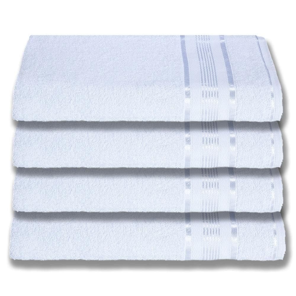 8 Toalhas Super Gigante Grossa Abraça O Corpão 80x180 Egito Branco