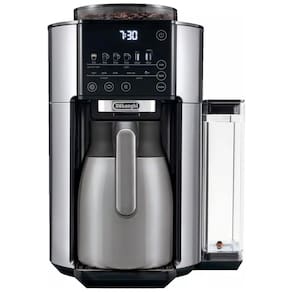 Cafeteira Programável em Aço Inoxidável com Painel Digital e Garrafa de 1,1L, 1500W 110V, De Longhi CAM51035M, Prata