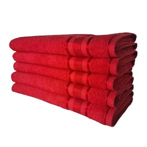 Kit 05 Toalha De Banho Super Gigante Egito Abraça Corpo Vermelho