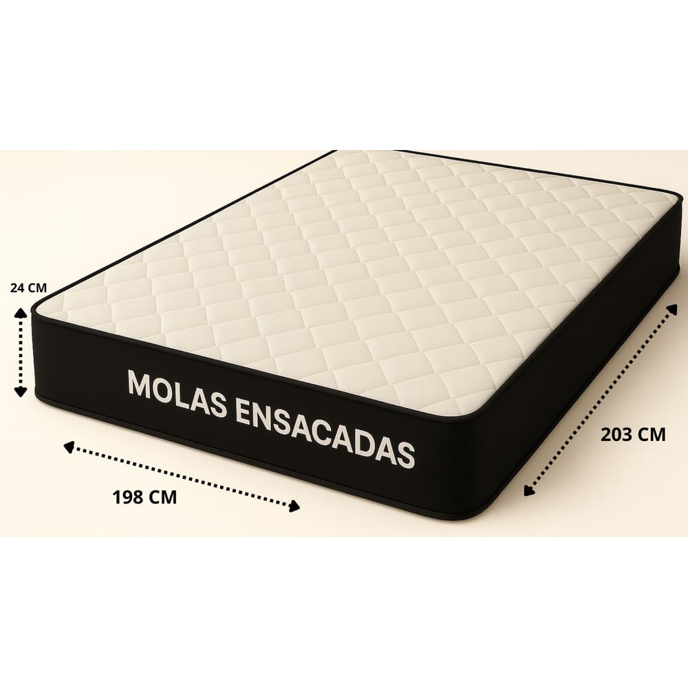 Colchão King Molas Ensacadas (24x198x203)
