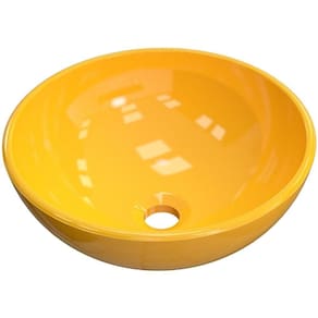 Cuba De Apoio Redonda C01 Para Banheiro R35W Amarelo