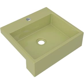 Cuba Semi Encaixe Quadrada C01 Banheiro Xq395 Verde Acqua