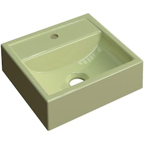 Cuba De Apoio Quadrada C01 Para Banheiro Q32W Verde Acqua