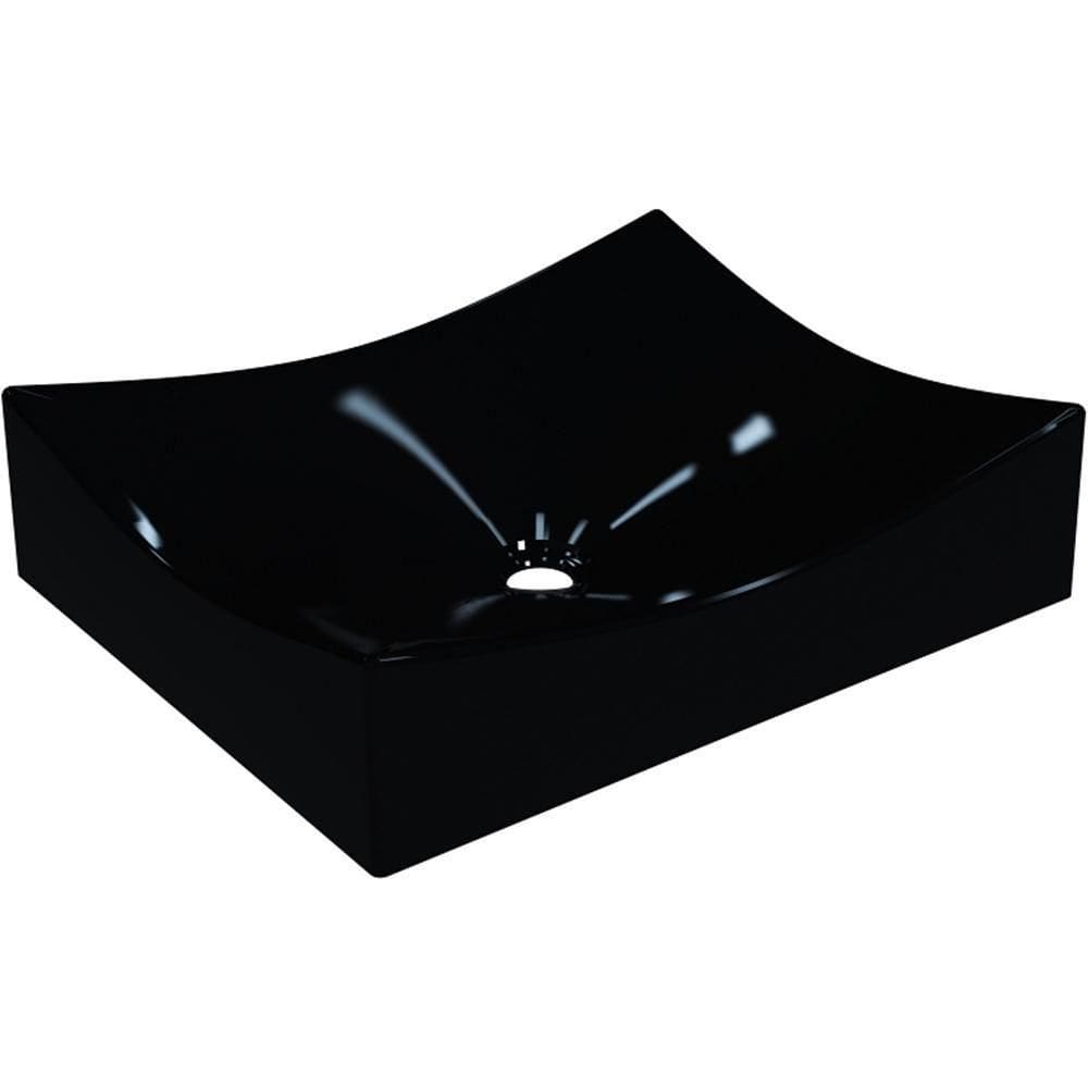 Cuba De Apoio Retangular Banheiro Lavabo C01 Ml44W Preto