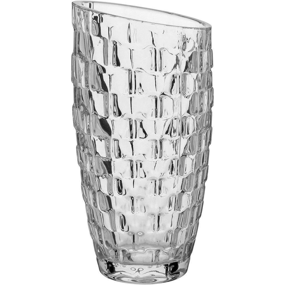 Vaso 19X9X9Cm Vidro Transp