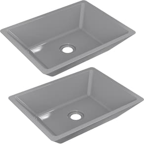 Kit 02 Cubas De Apoio Banheiro Lavabo C01 Rt45 Cinza