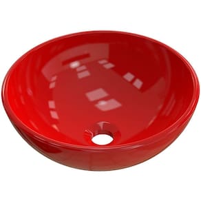 Cuba De Apoio Redonda C01 Para Banheiro R35W Vermelho
