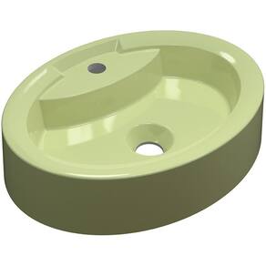 Cuba De Apoio Oval C01 Para Banheiro Onix O43 Verde Acqua