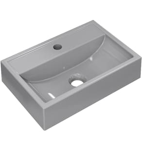 Cuba De Apoio Retangular Para Banheiro Lavabo C01 Q450 Cinza