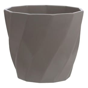 Vaso Torcido Decorativo Cinza 12X13,5 Cm - Du0027Rossi