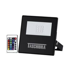 Refletor Taschibra Led Tr Slim 10W Luz Rgb Preto Bivolt
