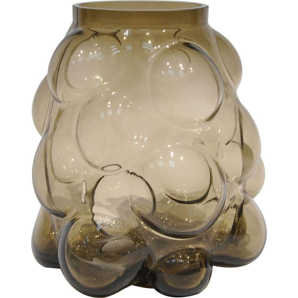 Conka Vaso 25X24X24Cm Vidro Âmbar