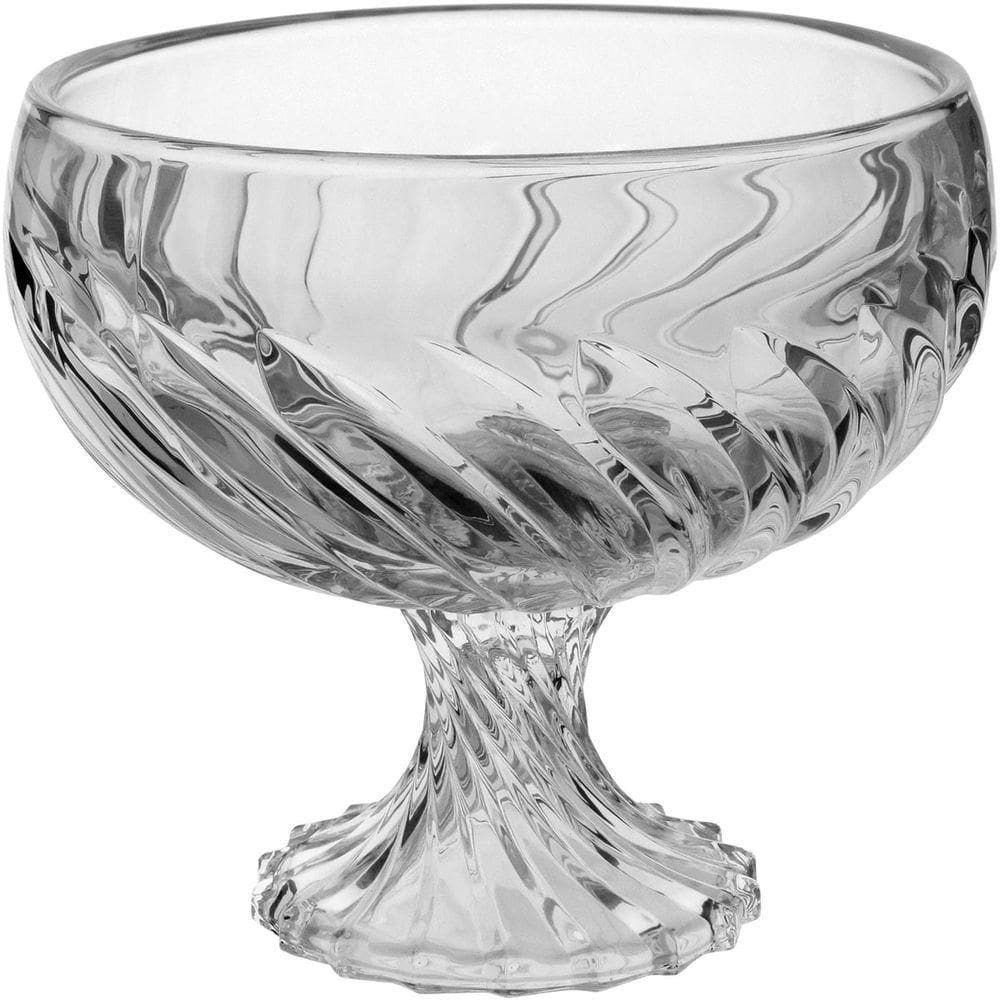 Vicenza Centro Mesa 12X22X22Cm Cristal Eco Transp Com Pé