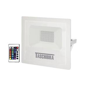 Refletor Taschibra Led Tr Slim 20W Luz Rgb Branco Bivolt