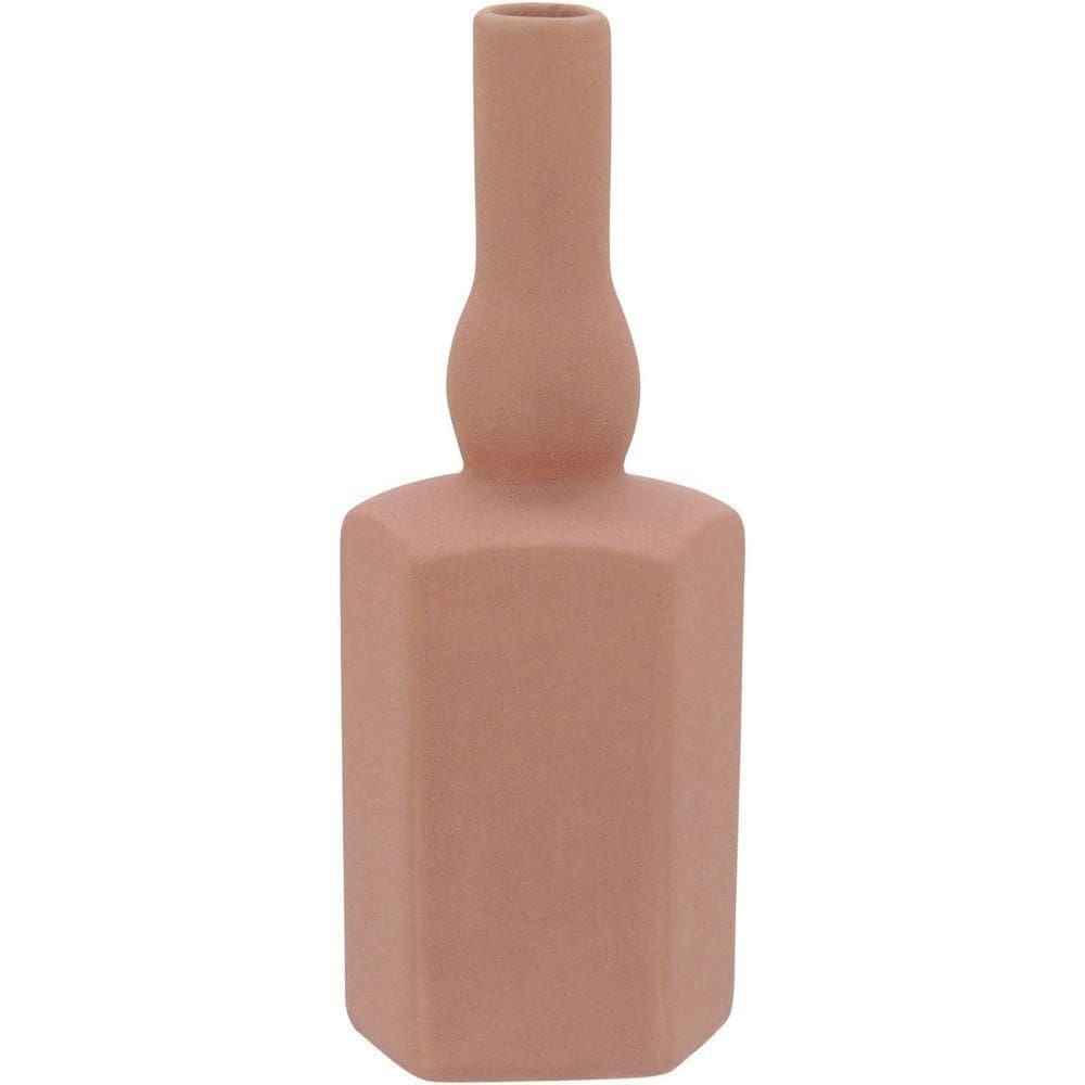 Galact Vaso 22X8X8Cm Cerâmica Rose