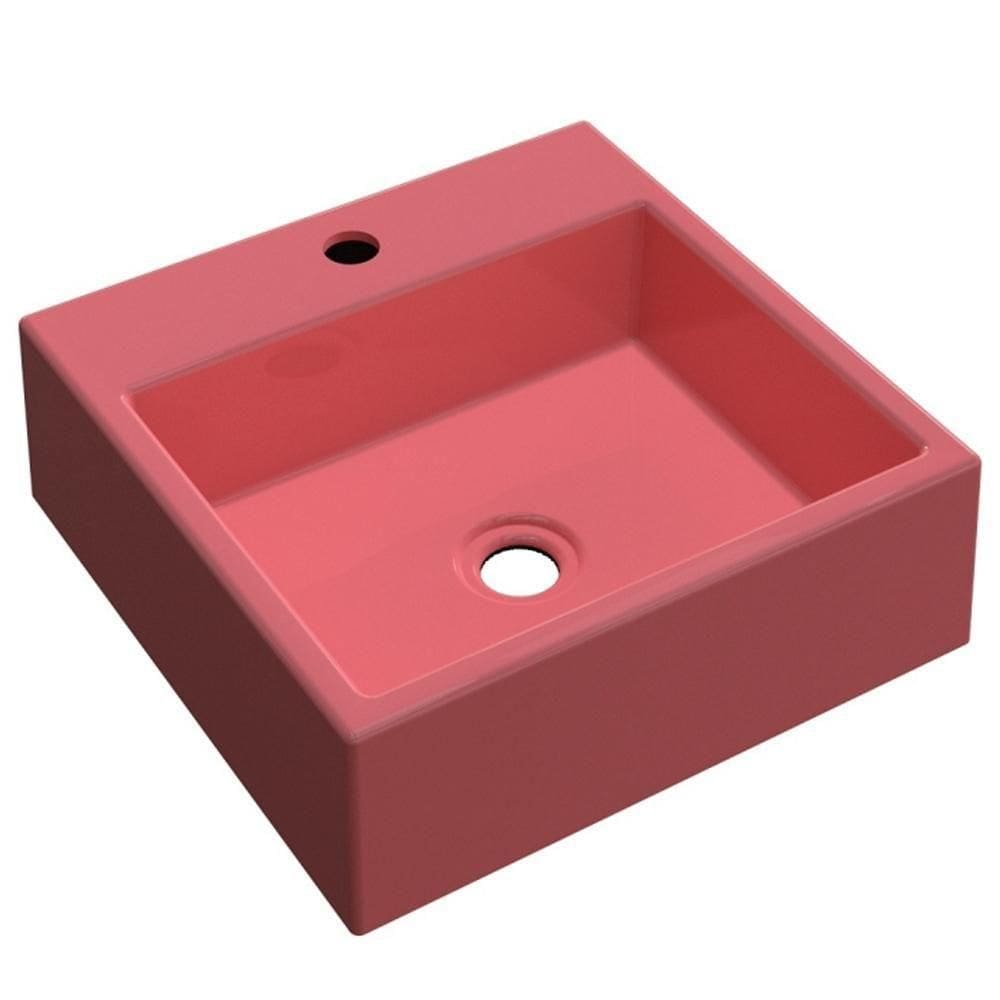 Cuba De Apoio Para Banheiro Quadrada Q355 35X35Cm C01 Rosa