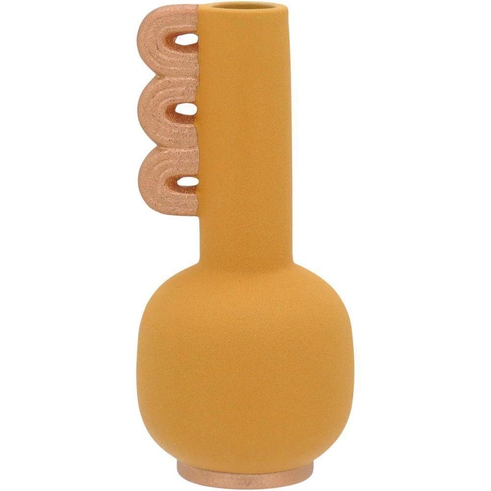 Castamar Vaso 20X9X9Cm Cerâmica Amarelo