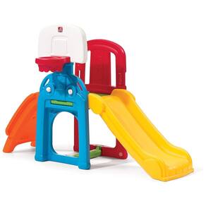 Playset Infantil Para Ambientes Internos e Externos, Com Escorregador, Parede de Escalada, Cesta de Basquete e Jungle Gym - Para Crianças