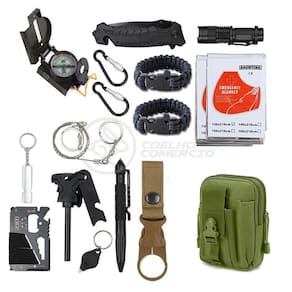Bolsa Verde Militar Conjunto De Sobrevivência Camping