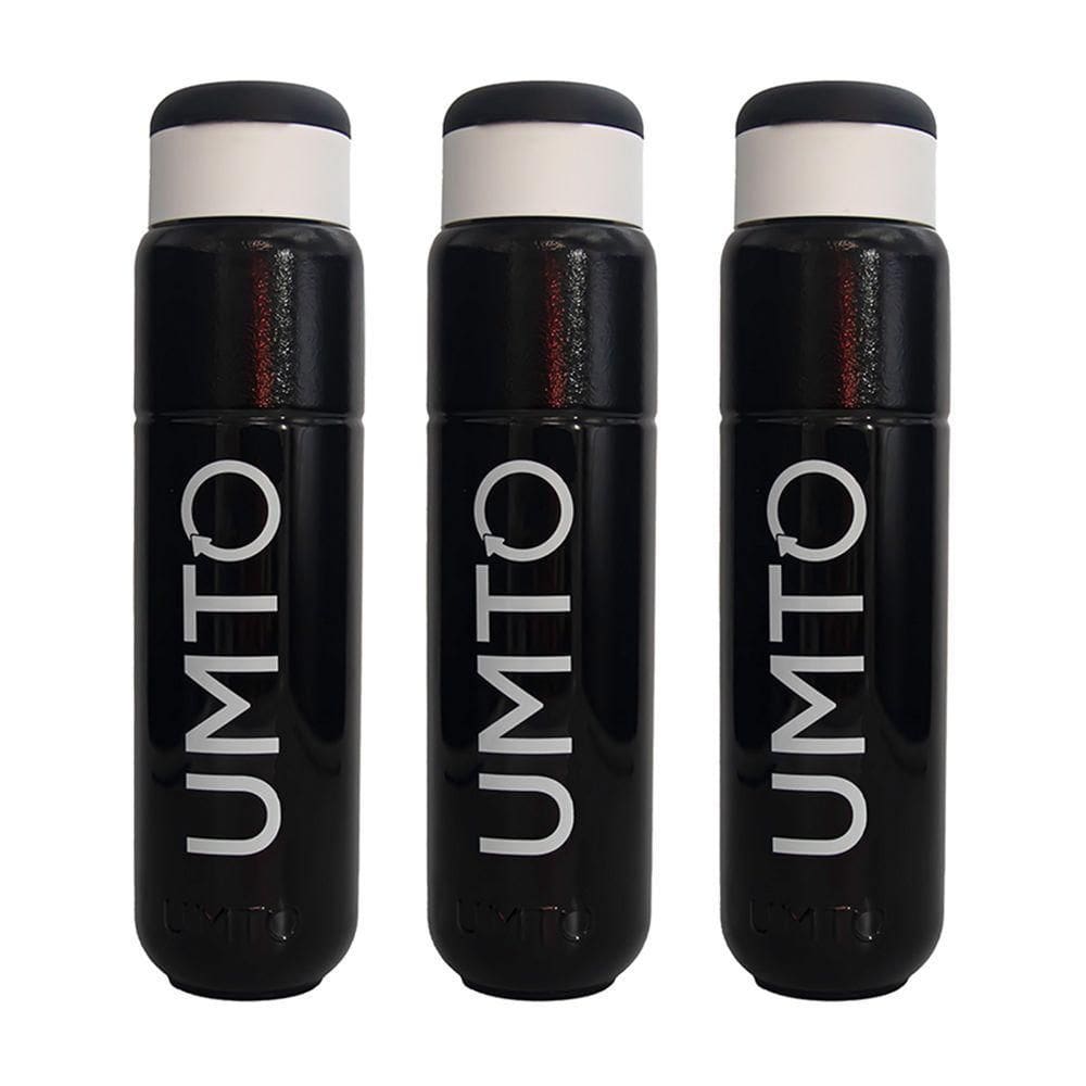 Kit 3 Garrafinhas Para Academia Umto Super-Resistente 500 Ml Preta - Preto