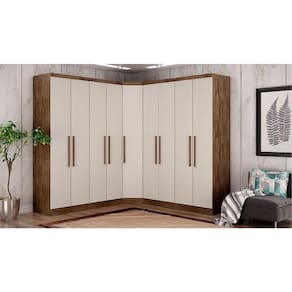 Módulo Guarda Roupa Rizon C/ 4 Portas E 3 Gavetas Freijó/fendioff - Novo Horizonte