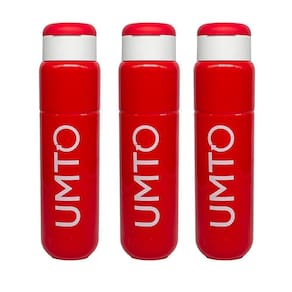 Kit 3 Garrafas Umto Super-Resistente 500 Ml Vermelha - Vermelho