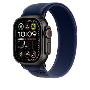Pulseira Apple Watch 49 mm, Loop Trail Azul, Apple, Preto de Titânio