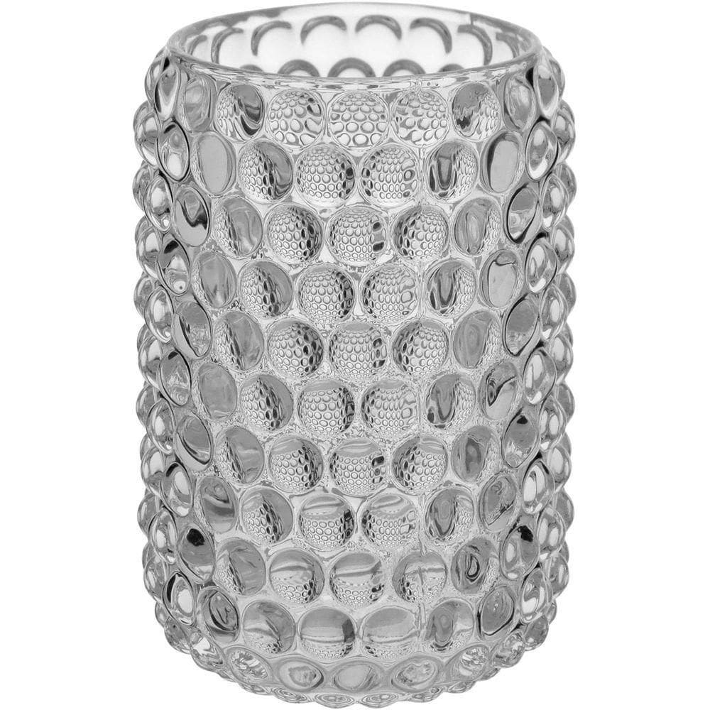 Castiçal 12X8X8Cm Vidro Transp