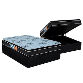 Cama Box Baú Casal: Colchão Probel D28 Guarda Costas Premium Multi Firme + Base Black(138X188)
