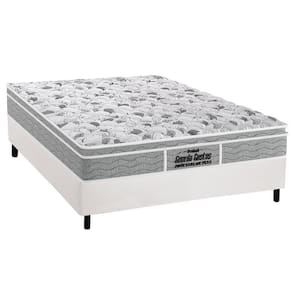 Cama Box Casal: Colchão Espuma D45 Probel /Ep Guarda Costas Próextreme Plus + Base White(138X188)