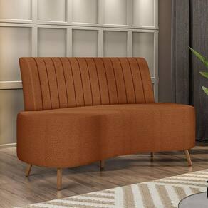 Sofá Living Decorativo 2 Lugares 1,60m Katara Terracota Bouclê G33 - Gran Belo
