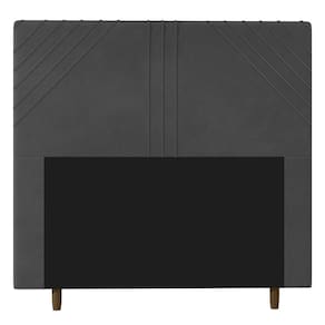 Cabeceira Cama Box Casal Lisboa 140Cm Suede Cinza - Abmaza
