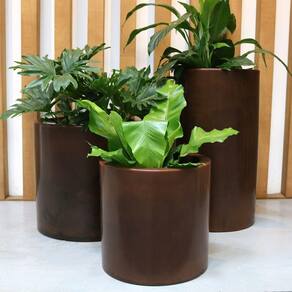 Vaso Cilindro 50 X 50 Cm Cor 09 - Antique Rusty