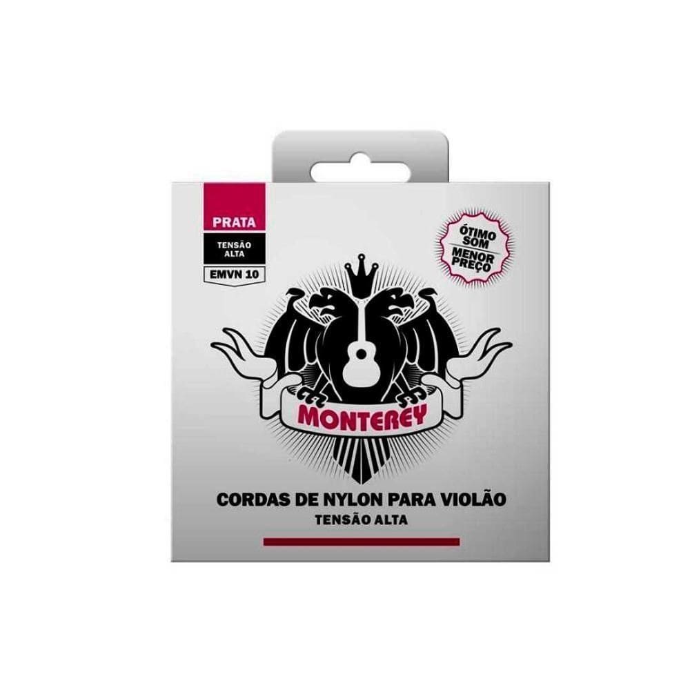 Jogo De Cordas P-violão Nylon Monterey Tensão Alta Emvn10 Prata [f108]