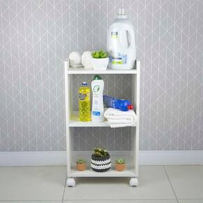 Nicho Organizador Móvel Multiuso Para Lavanderia Com Rodinhas 40cm