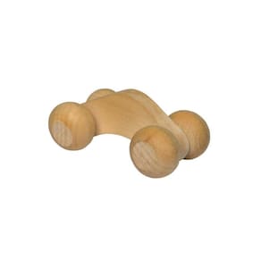 Massageador Carrinho Madeira Facial 4 Rodas - Newart