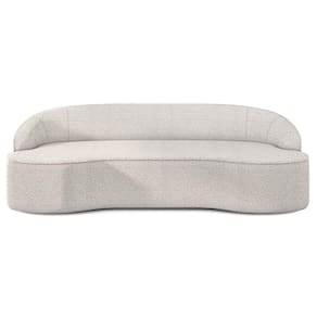 Sofá 4 Lugares Para Sala De Estar Living 230cm Theo D06 Bouclê Creme - Mpozenato