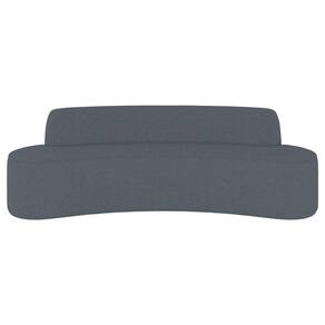 Sofá 5 Lugares Para Sala De Estar Living 280cm Koane D06 Linho Mescla Chumbo - Mpozenato
