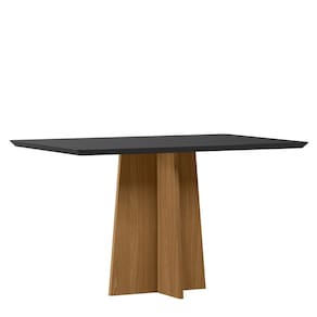 Mesa Jantar Retangular 135 x 90 Com Vidro 3mm Julia Sem Cadeiras - Ype - Preto - ÉdeCasaMóveis
