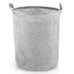 Cesto Para Roupa Suja- Brinquedos Tecido (g) - Linha Loft Cinza
