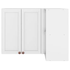 Armário Aéreo Para Canto 2 Portas 2 Nichos Unna Poliman Móveis Branco